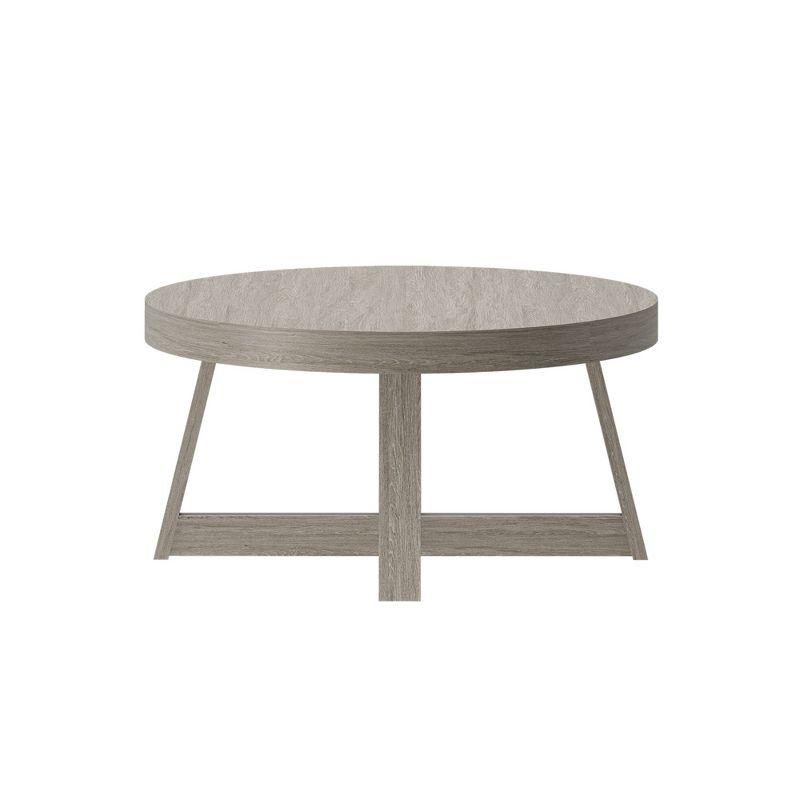 Plank+Beam Classic Round Coffee Table, 36" Farmhouse Coffee Table