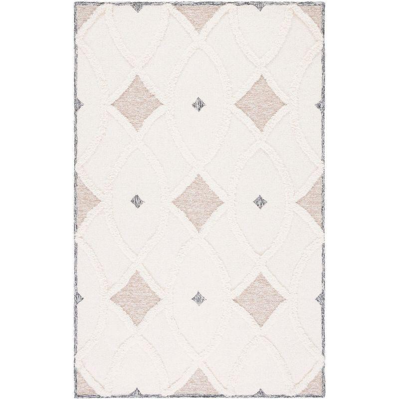 Casablanca CSB991 Hand Tufted Area Rug - Ivory/Brown - 4'x6' - Safavieh.