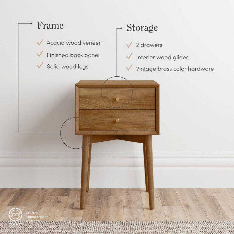 Nathan James Set of 2 Harper Nightstand Brown