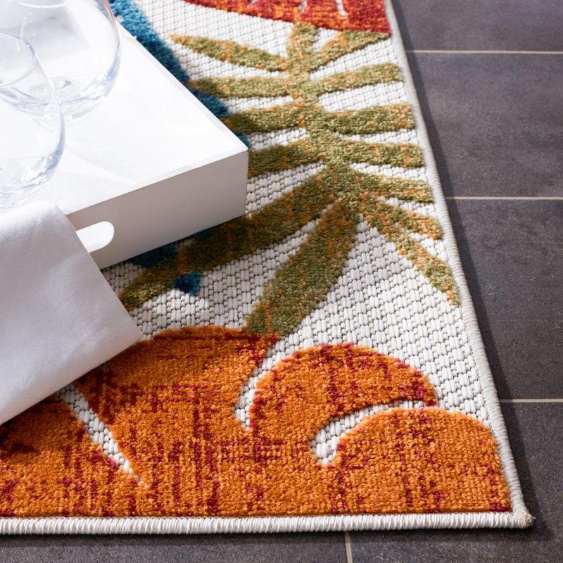Cabana CBN831 Power Loomed Indoor and Outdoor Area Rug - Creme/Red - 3'x5' - Safavieh.