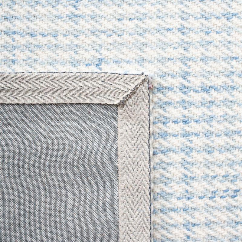 Marbella Blue and Ivory Handwoven Wool Area Rug 3' x 5'