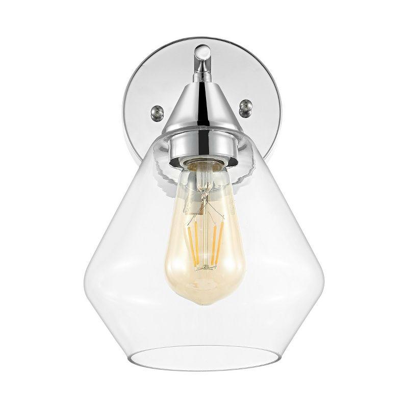 Lyona 8.5" Wall Sconce (Set of 2) - SCN4133 - Chrome/Clear - Safavieh