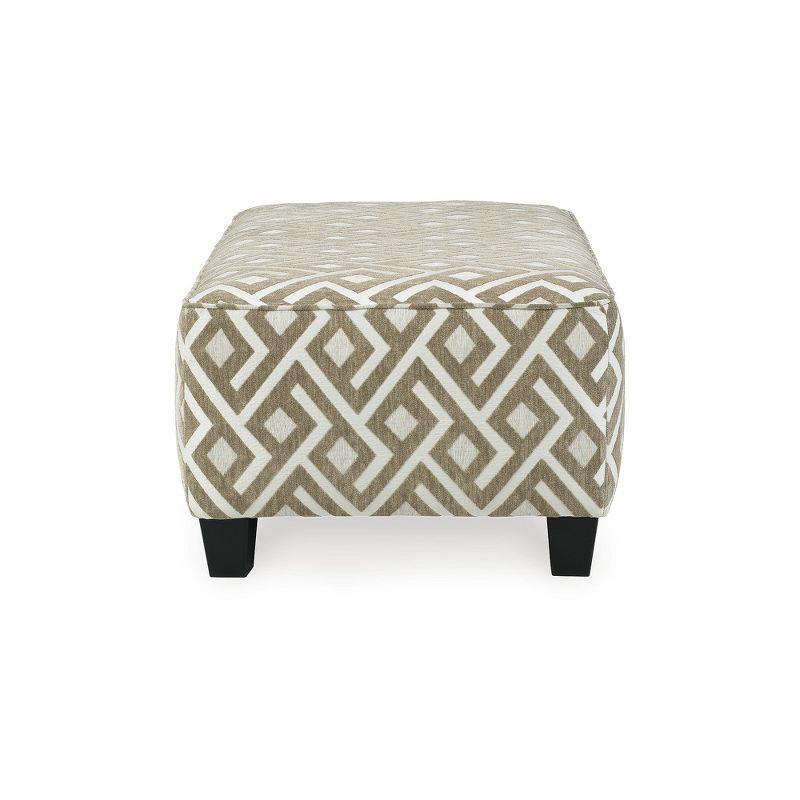 Signature Design by Ashley Traditional Dovemont Oversized Accent Ottoman Chenille Putty