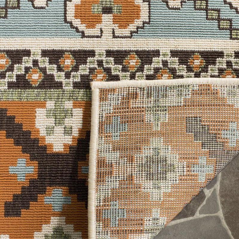 Veranda VER097 Power Loomed Indoor and Outdoor Area Rug - Green/Terracotta - 5'3"x7'7" - Safavieh.