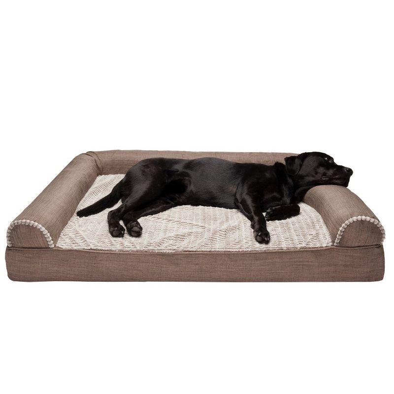 FurHaven Luxe Fur & Performance Linen Sofa Bed