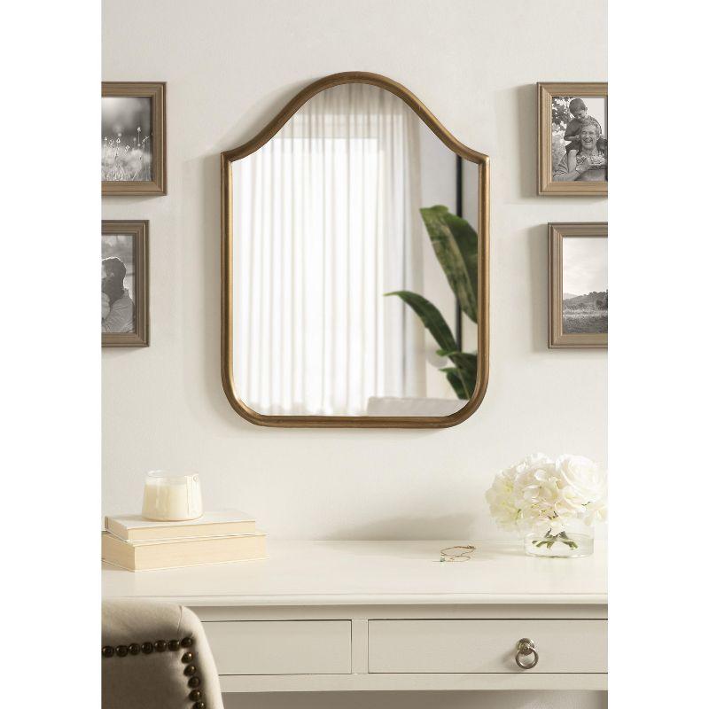 Gold Scalloped Arched Wall Mirror, 18x24