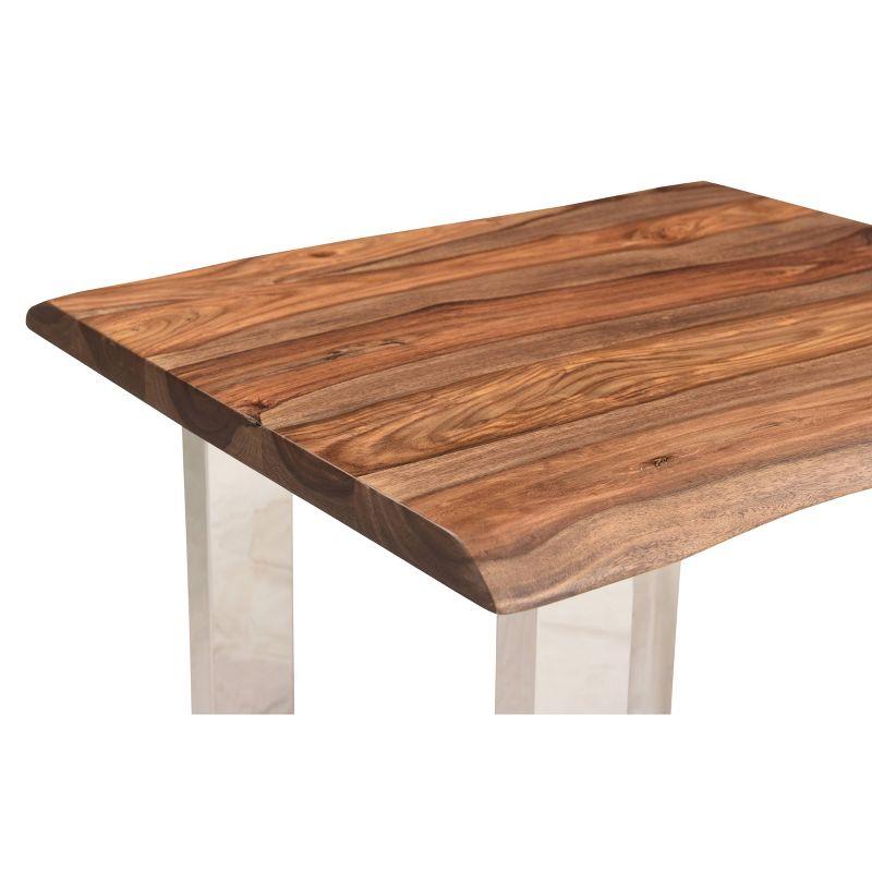 Wrought Studio™ Alpers Solid Wood Sled End Table | Wayfair