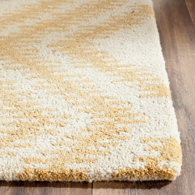 Capri Grey and Gold Hand-Tufted Wool Area Rug