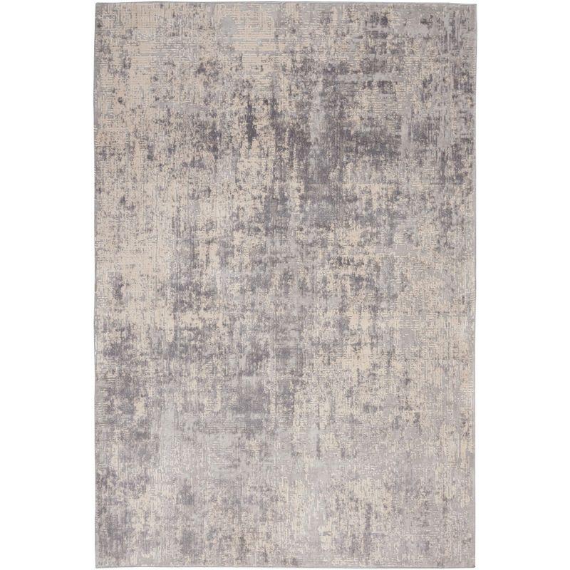 Nourison Rustic Textures Abstract Indoor Area Rug Ivory/Silver 3'11" x 5'11"