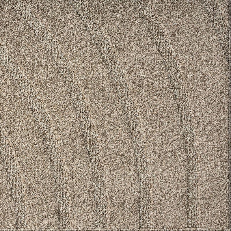 Luxe Weavers Modern Geometric Wave Taupe 5x7 Area Rug