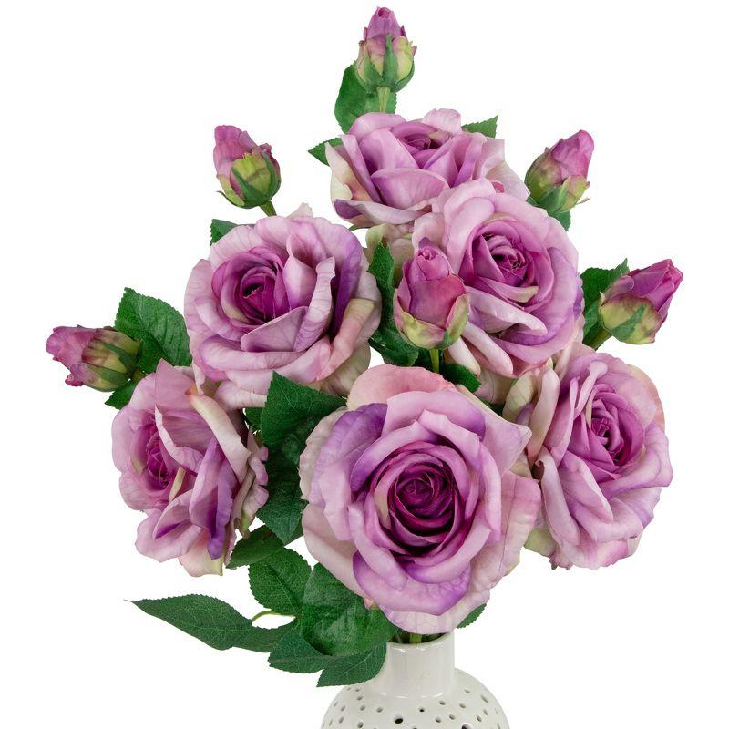 Northlight Real Touch™ Purple Artificial Rose Stems, Set of 6 - 26"