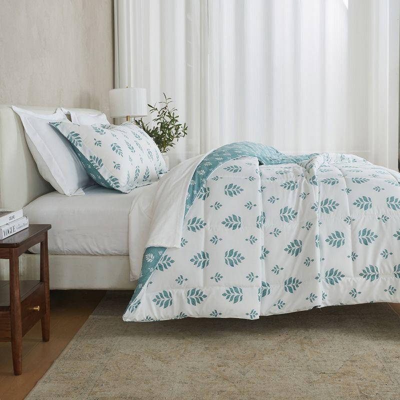 FreshFolds Reversible Microfiber Comforter Set with Shams