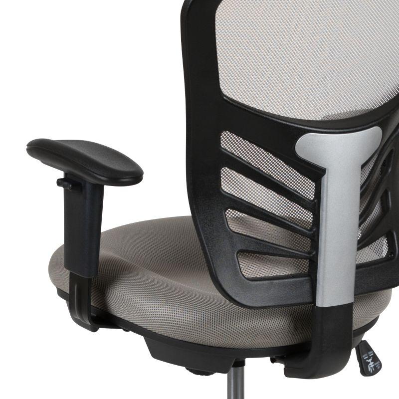 Flash Furniture Mid-Back Mesh Ergonomic Drafting Chair with Adjustable Chrome Foot Ring, Adjustable Arms