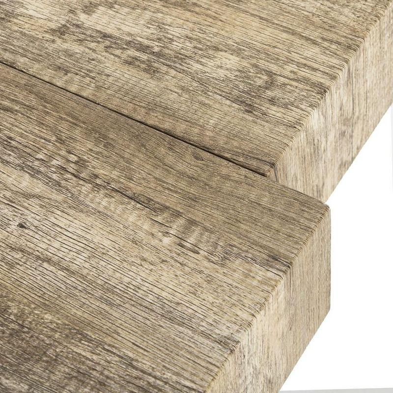 Alexander Coffee Table - Multi Brown/Black Metal Legs - Safavieh