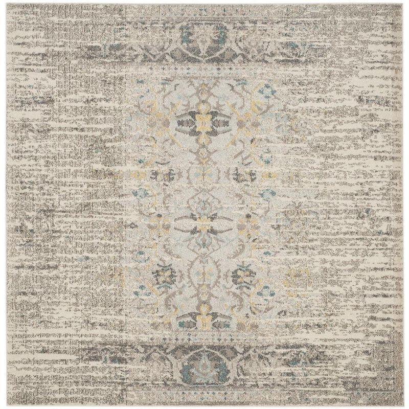 Monaco MNC209 Power Loomed Indoor Area Rug - Grey/Multi - 9'x9' - Safavieh.