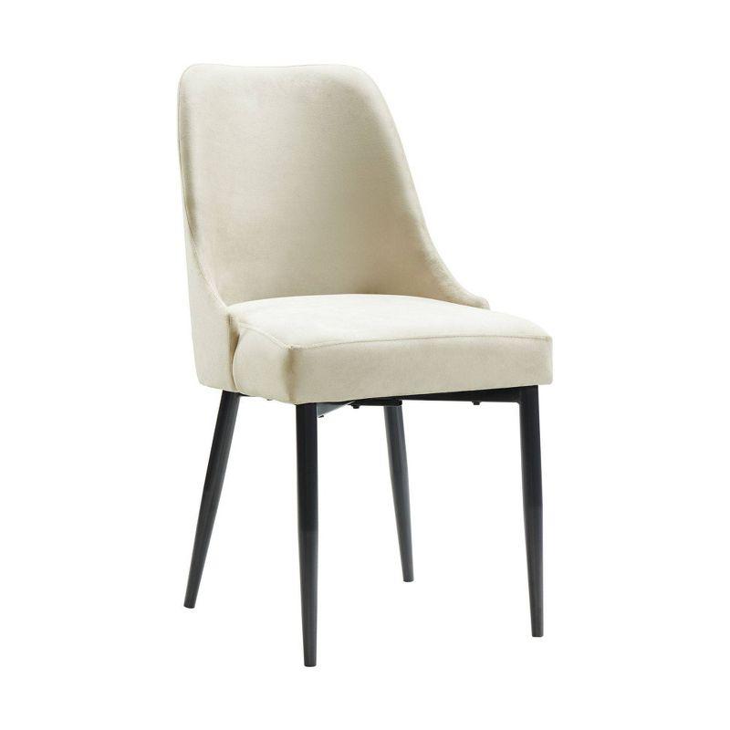 Mardelle Dining Side Chair Set Cream - Picket House Furnishings: Upholstered, Metal Legs, 2-Piece