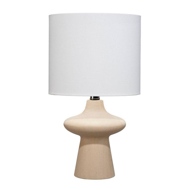 Beige Ceramic Table Lamp with Linen Shade