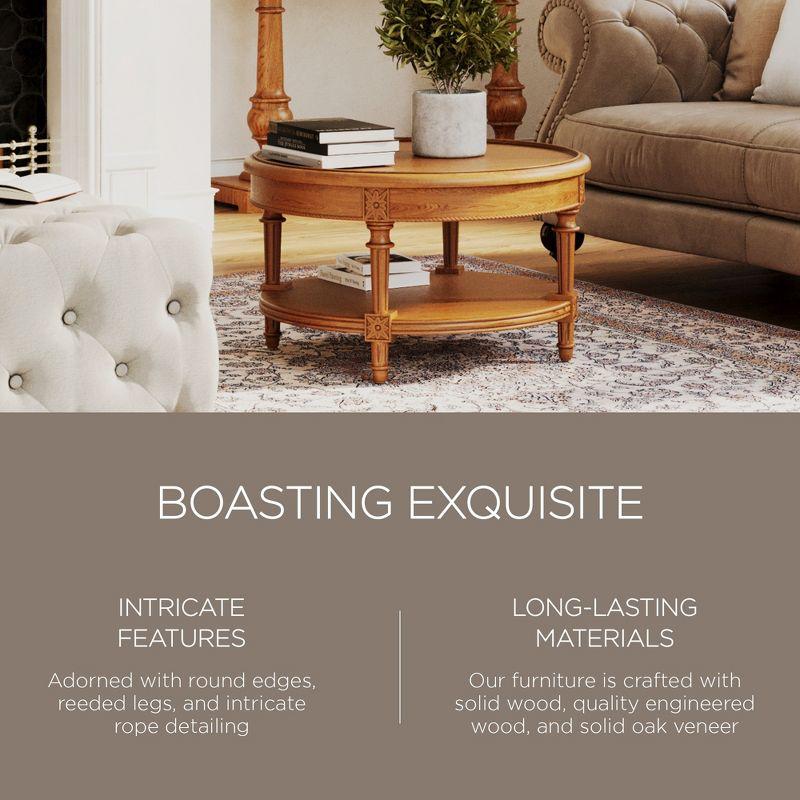 Maven Lane Maven Lane Pullman Round Wooden Coffee Table