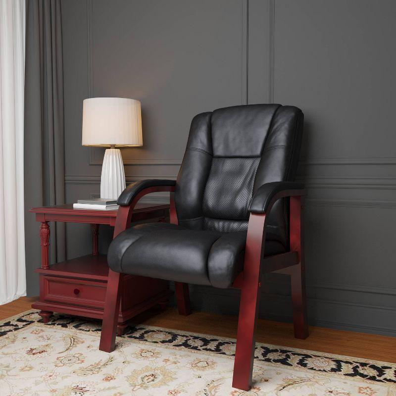 Mid-Back Wood Finished Guest Chair - Boss Office Products