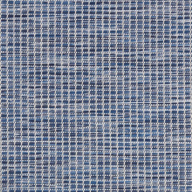 Positano Navy Blue Synthetic 5' x 7' Flatweave Indoor/Outdoor Rug