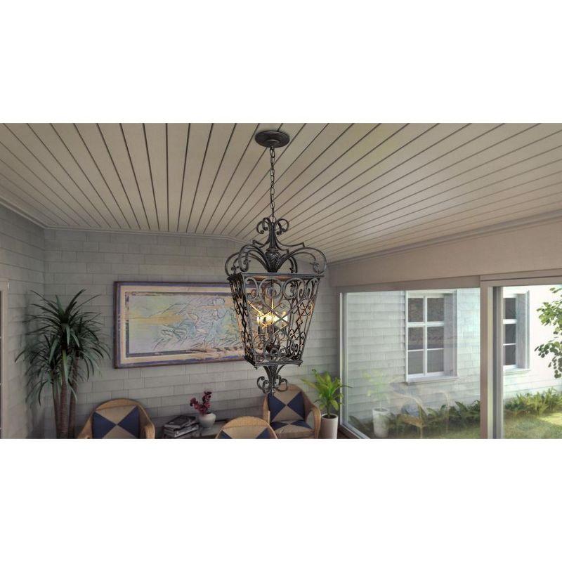 Quoizel Lighting Fort Quinn 4 - Light Pendant in  Marcado Black