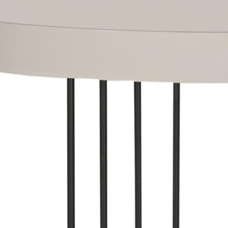 Kelly Taupe Lacquer Side Table - FOX4201C - Taupe/Black - Safavieh Couture