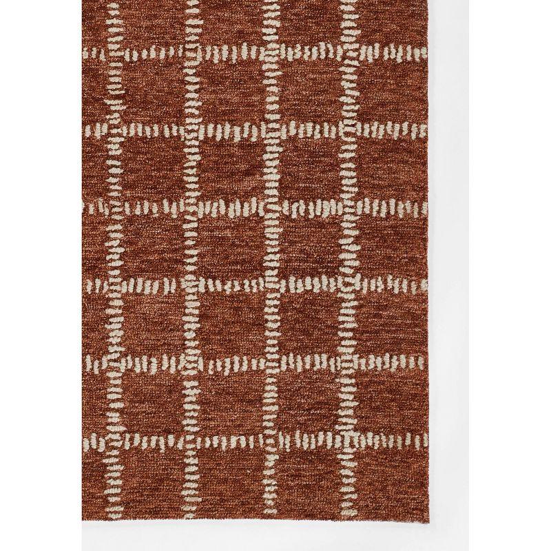 Handmade Rust Wool Tufted Rectangular Area Rug 3'6" x 5'6"