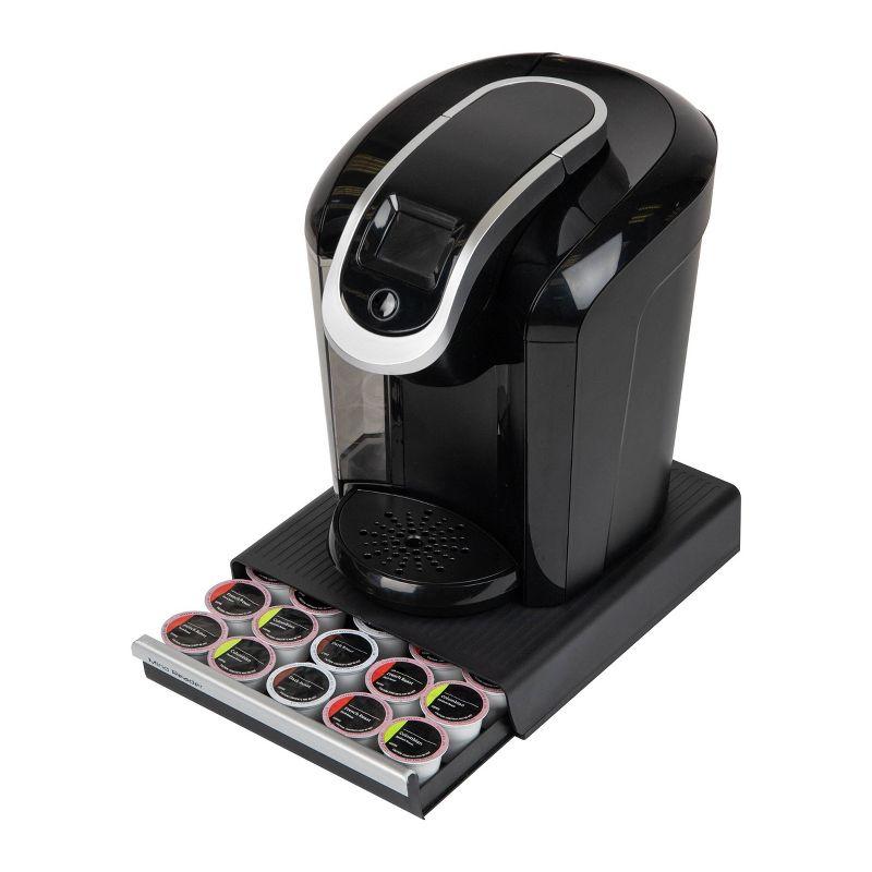 Mind Reader Single-Serve Coffee Pod Drawer 30 Pod Capacity: Coffee Pod Holder & Storage, Black, Metal & Plastic