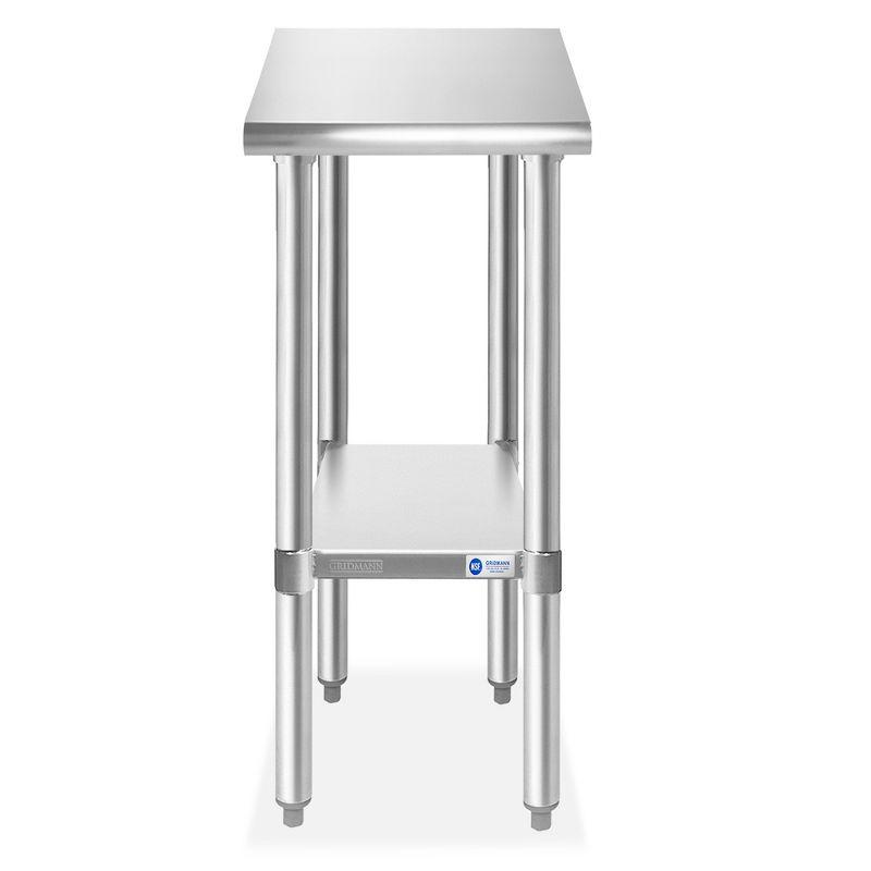 NSF Stainless Steel Commercial Prep Table By GRIDMANN