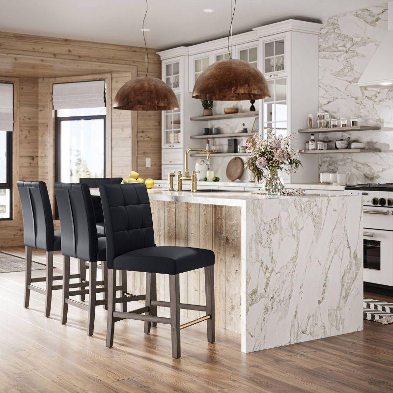 Leila Wooden Counter Height Barstool - CorLiving