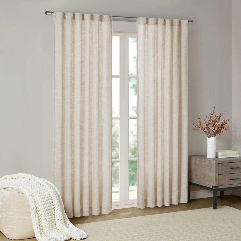 Fleece Lined Rod Pocket Single Curtain Panel