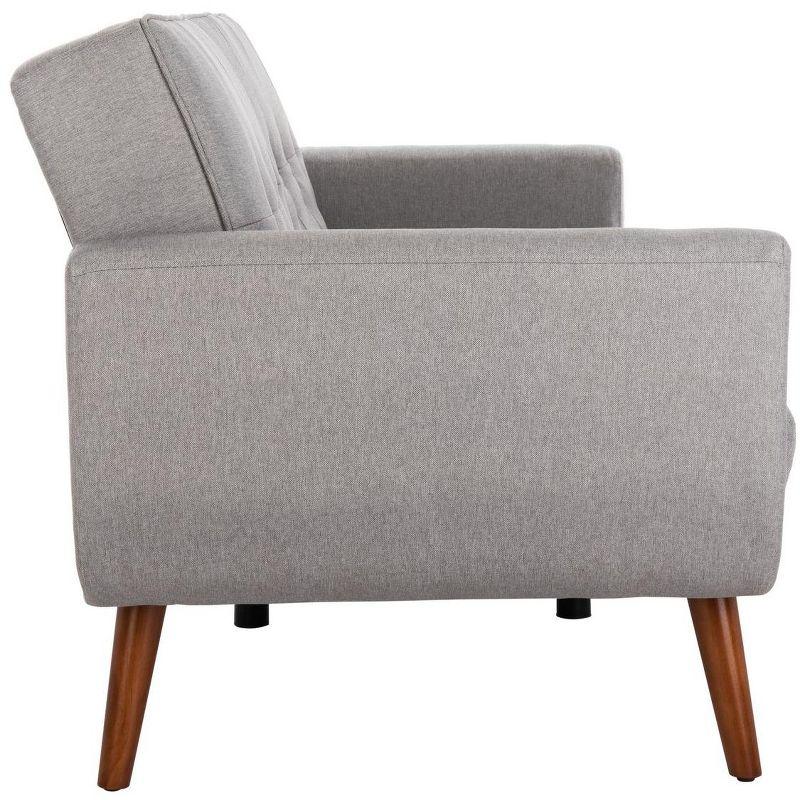 Bushwick Foldable Futon Bed - Grey/Brown - Safavieh.