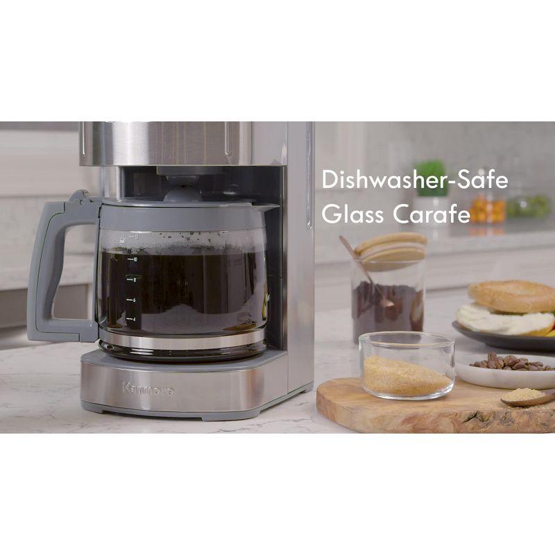 Kenmore Kenmore 12 Cup Programmable Coffee Maker, Stainless Steel, with Reusable Filter KKCM12S