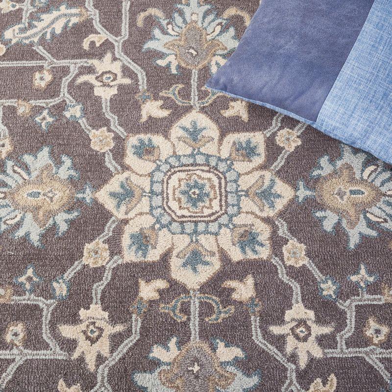 Blossom BLM217 Hand Tufted Area Rug - Dark Grey/Light Brown - 8'x10' - Safavieh.