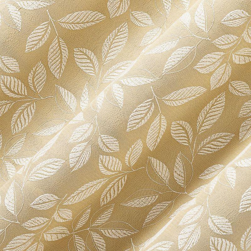 Satti Embroidered Leaf 100% Blackout Grommet Curtain Panel