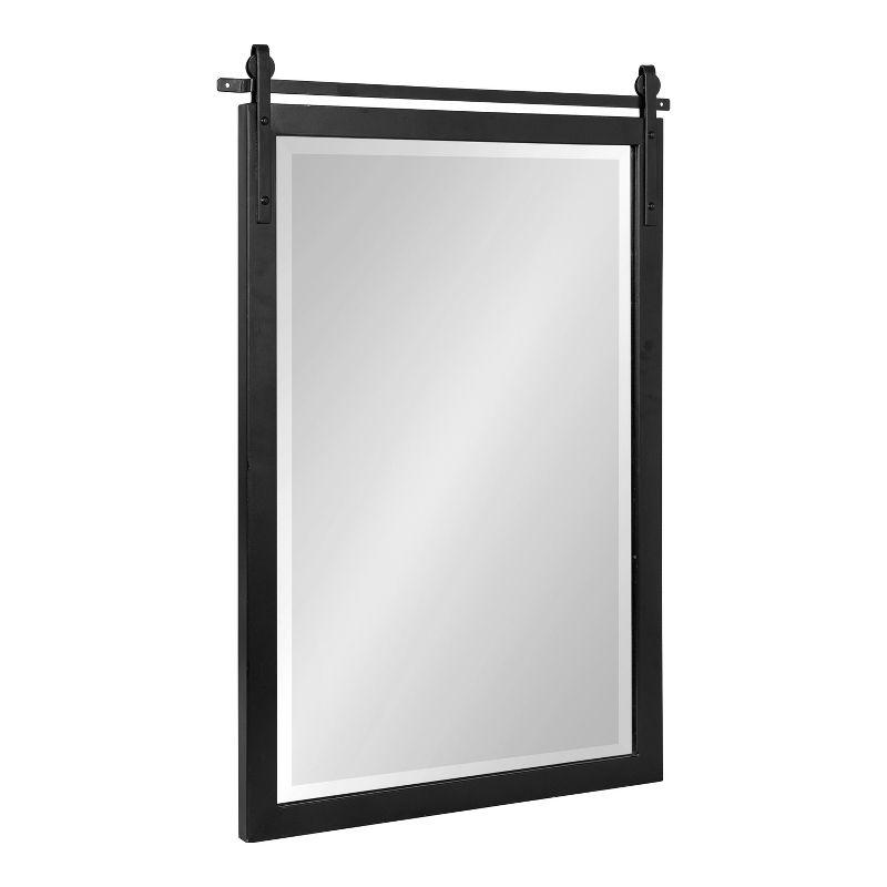 Chadbolt Black Rectangular Wall Mirror with Iron Bracket