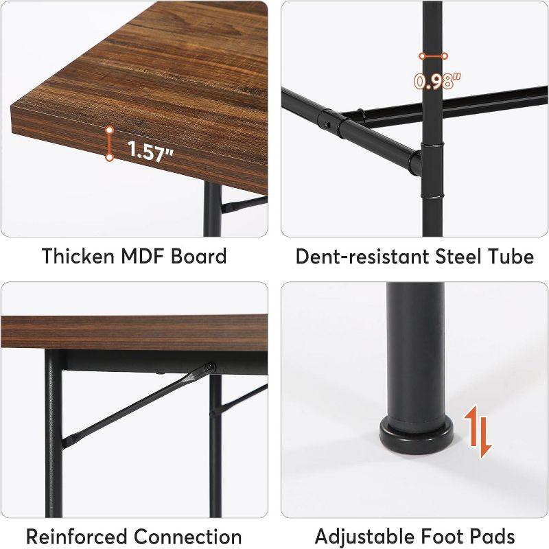Tribesigns 6FT Conference Table, 70.8" Rectangle Meeting Seminar Table, Modern Training Table, Boardroom Desk for Office, Brown