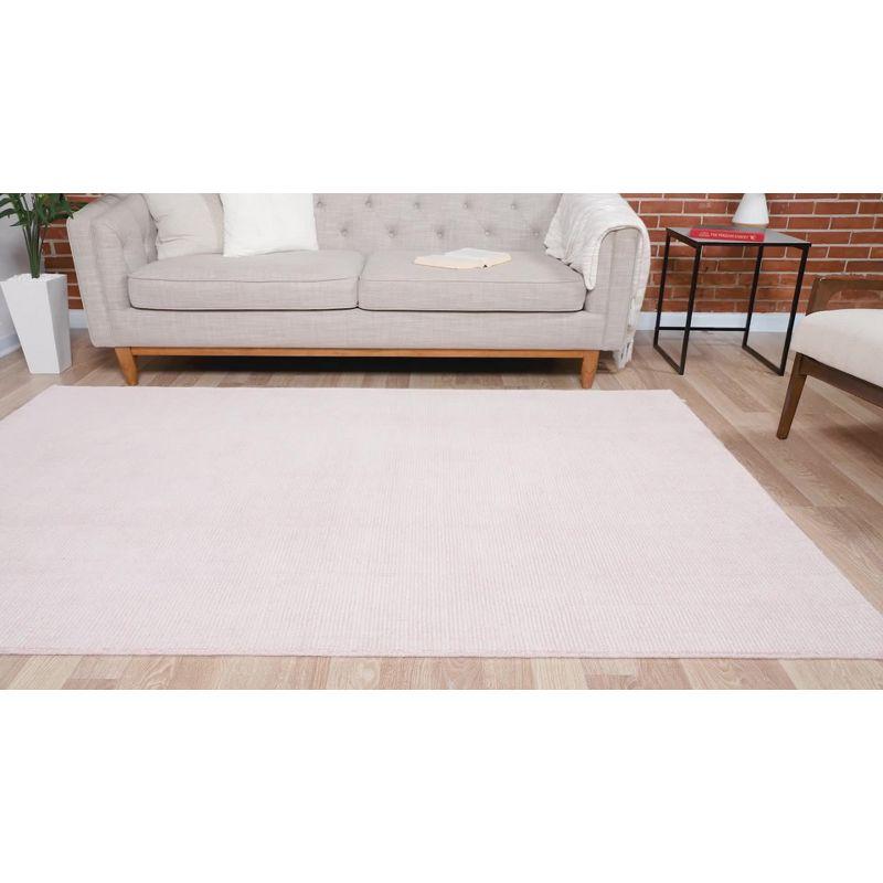 Hand-Knotted Blackberry Wool 8'x10' Rectangular Rug