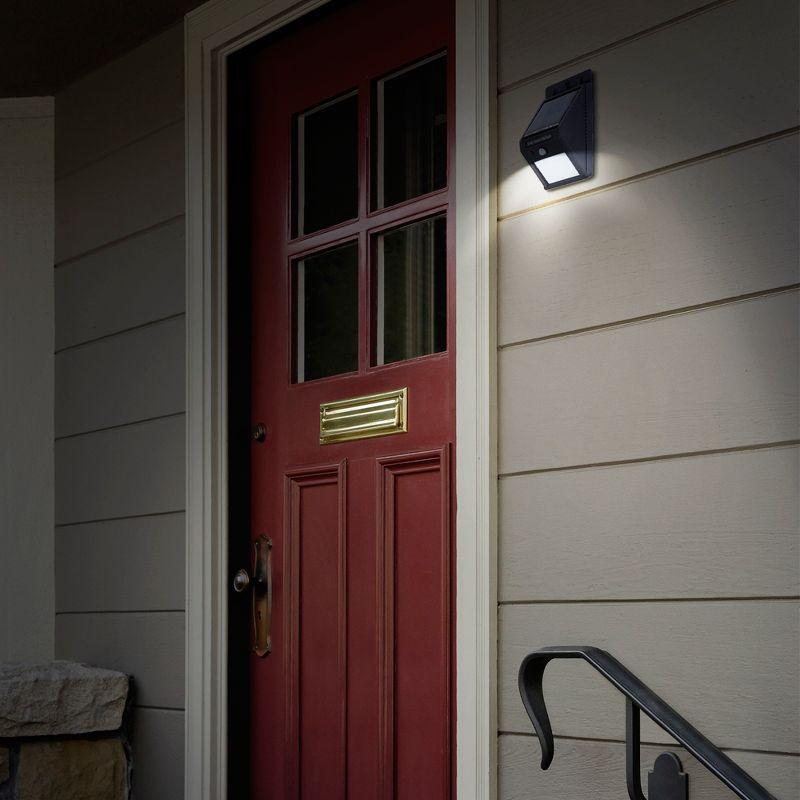 Solar Powered LED Security Light - Motion Activated Energy Saving Outdoor Weatherproof Wall Security Light for Patio Deck and Garage