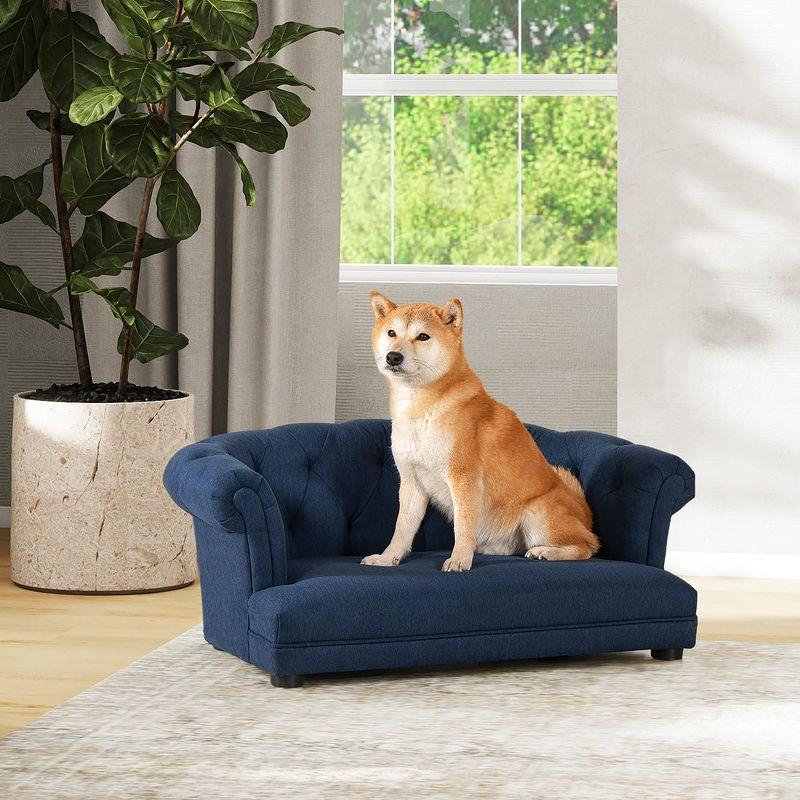 Jennifer Taylor Home 36.5" Chesterfield Medium Pet Sofa Bed