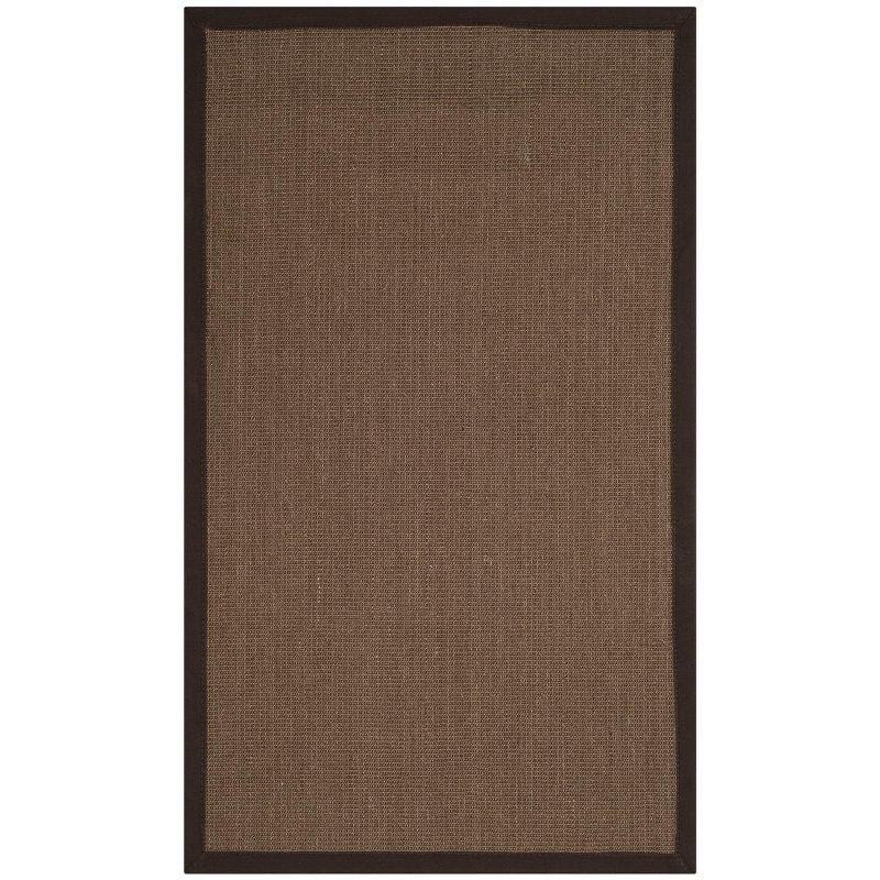 Brown Sisal and Jute 4' x 6' Rectangular Area Rug