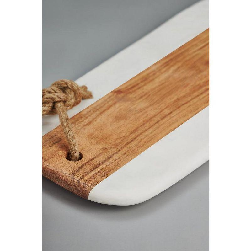 Sulguni Marble & Wood Cutting Board, White