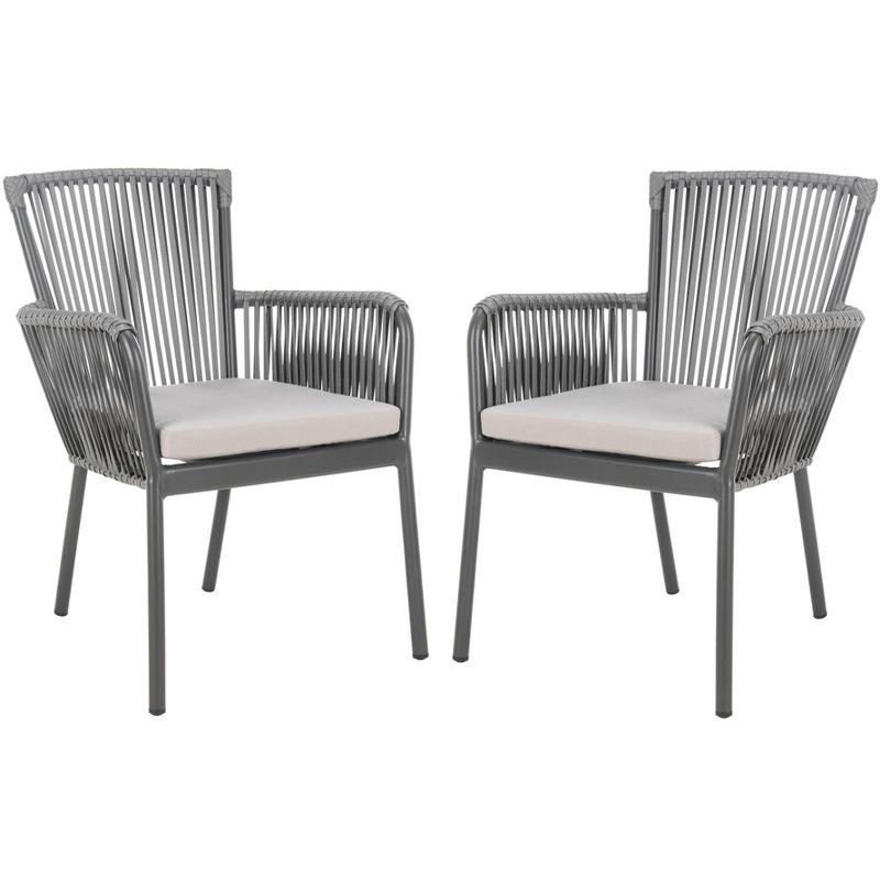 Paolo Rope Chair (Set Of 2) - Indoor/Outdoor - PAT4024 - Gray - Safavieh