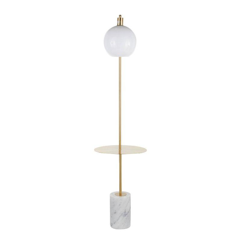 Symbol Contemporary/Glam Floor Lamp with Integrated Table & Marble Base - LumiSource: Tall, LED, UL Listed