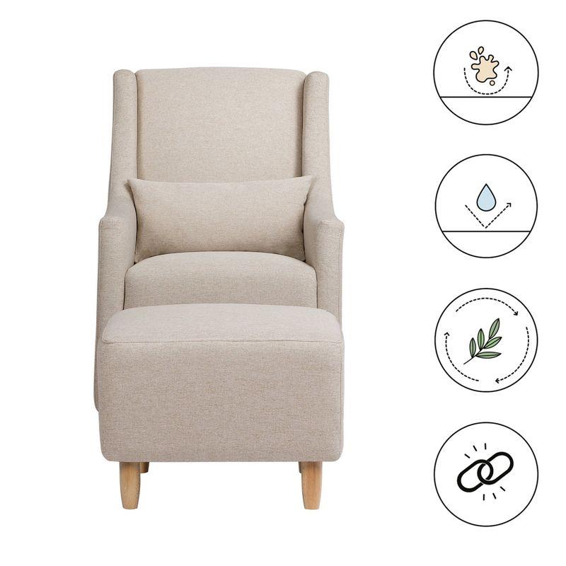 Toco Swivel Glider with Ottoman Set