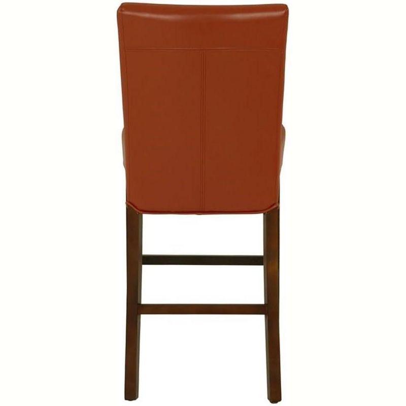 New Pacific Direct Milton Bonded Leather Counter Bar & Counter Stools, Pumpkin Brown