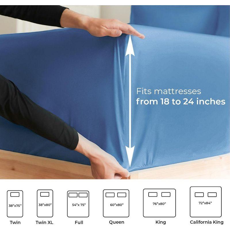 CGK Linens Extra Deep Pocket luxury Sheet Set - Solid Ultra Soft & Cooling Sheet Sets
