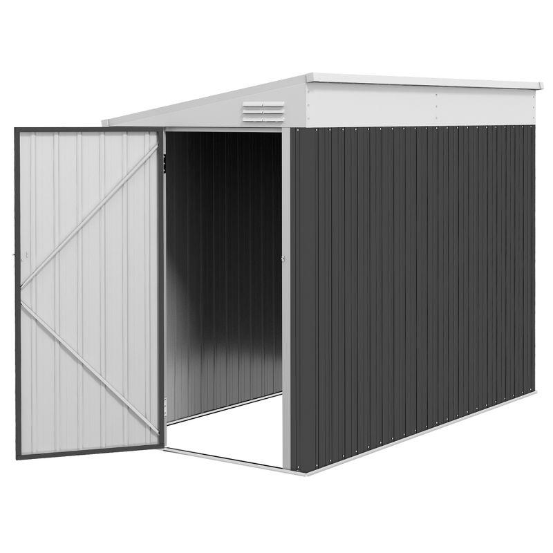 Outsunny Metal Lean-to Storage Shed