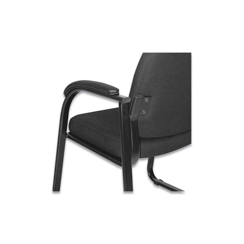 Alera Alera Genaro Series Fabric Half-Back Sled Base Guest Chair, 25" x 24.80" x 33.66", Black Seat, Black Back, Black Base