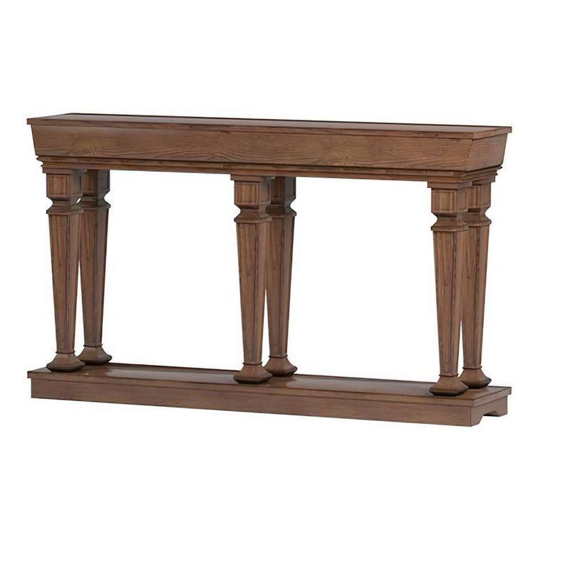 72" Garrison Accent Table Oak - Acme Furniture: Streamlined Sofa Table, Solid Wood, Display Shelf